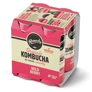 澳洲 Remedy【天然無糖碳酸飲料】康普茶 Kombucha 250ml x 4罐裝